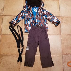 Kids snow pants and jacket 5-6 yo